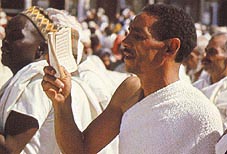 Pilgrim in state of Ihram