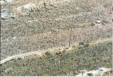 Movement of pilgrims towards Mina