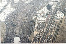 The Jamarat Bridge during peak hours Click to view high resolution version