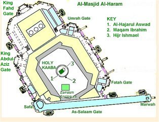 Plan de al-Masjid Al-Haram Click to view high resolution version